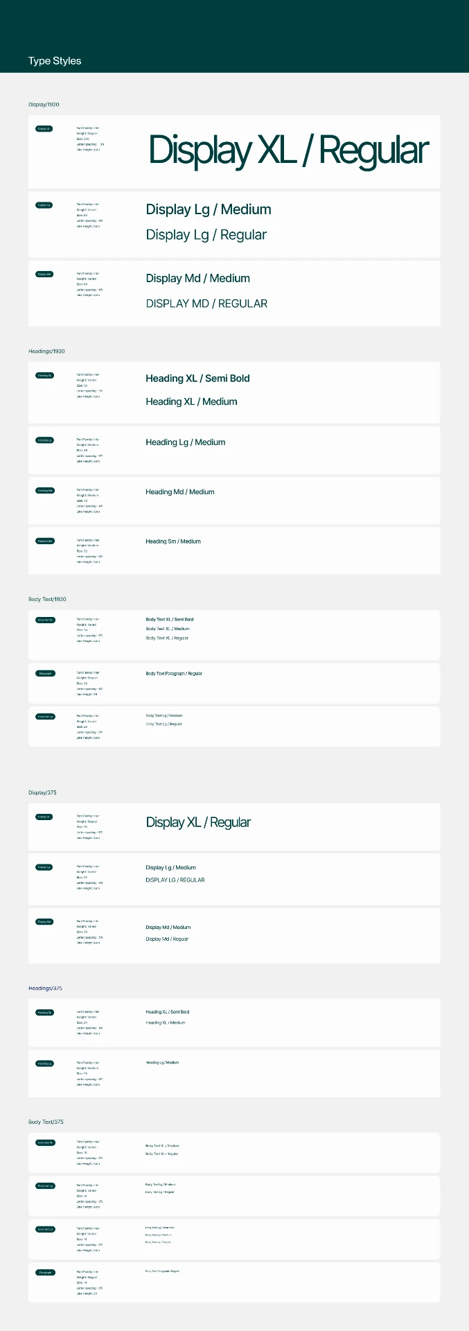 Apollo type styles for desktop (1920) and mobile (375)