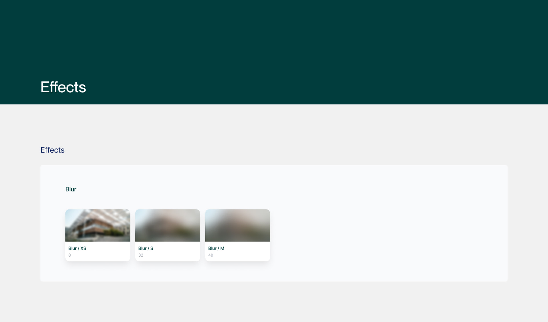 Apollo blur effects — XS, S and M